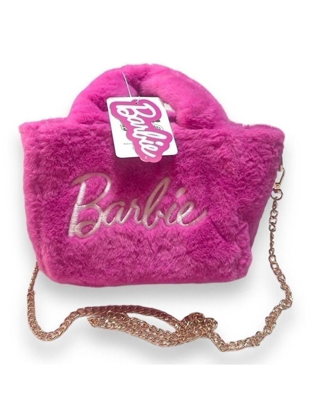 Barbie & Skinnydip London Collaboration Pink Furry Crossbody RARE Purse Bag - Picture 2 of 14